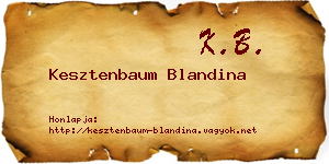 Kesztenbaum Blandina névjegykártya
